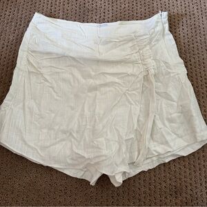 Princess Polly White Mini Linen Skort